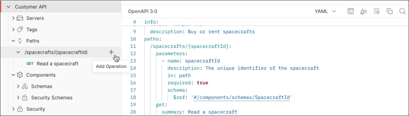 Add a new section to a specification