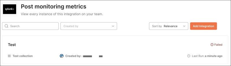 Splunk On-Call add integration