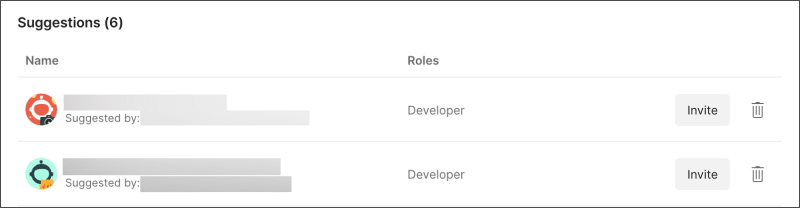 Review invite suggestions