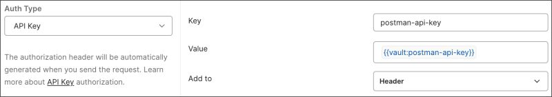 Reference vault secrets in Postman