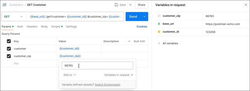Set a value for variable without a scope