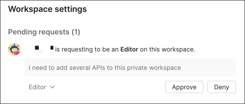 Respond to request for access to restricted workspace