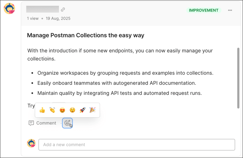 Respond to a workspace update