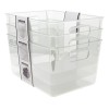 3pc Completely Clear Invisible Storage Bins / Tapered Totes –