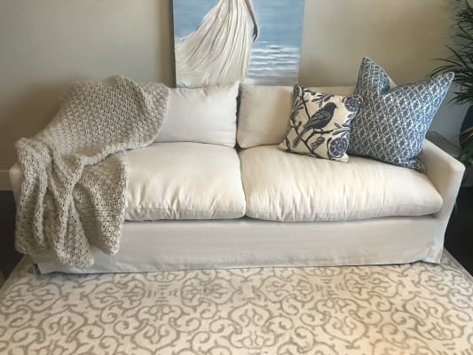 Ivory Feather Filled Brynn Sofa World Market