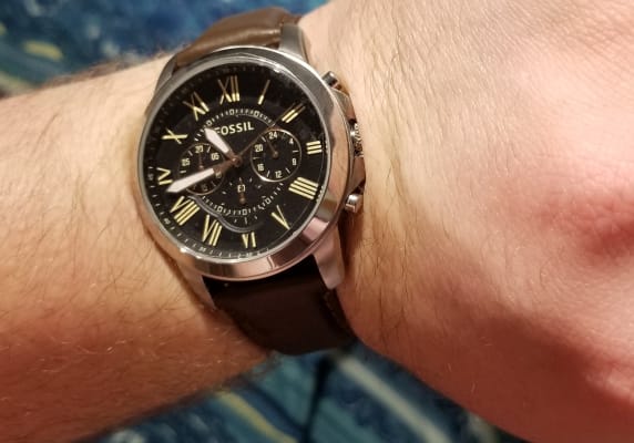 Grant Chronograph Brown Leather Watch Fs4813ie Fossil