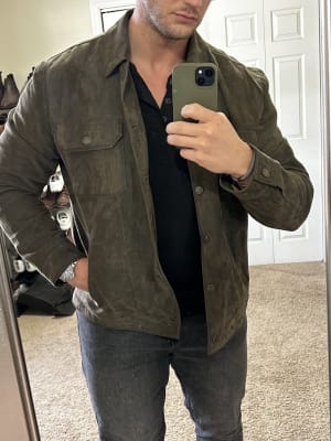 SUEDE MILITARY SHIRT JACKET Lucky Brand