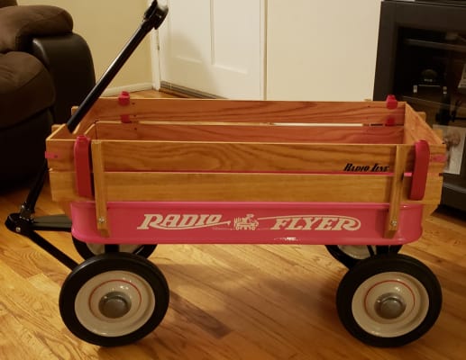 pink radio flyer wagon