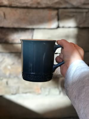 Mug Le Creuset Official Site The exterior is stainless steel, with an aluminum core and stainless steel inside on saucepan. mug