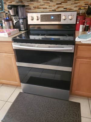 Samsung 5 9 Cu Ft Freestanding Electric Range With Flex Duo Ne59m6850sg Conns