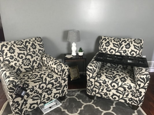 Simmons Flannel Levon Charcoal Accent Chair Big Lots