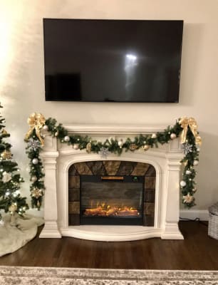 62 Grand White Electric Fireplace Big Lots