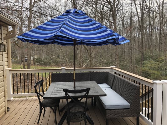 9 Deluxe Sunbrella Market Umbrella Old Forest Green Plowhearth