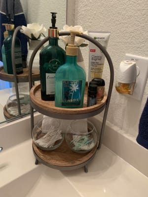 Wood And Metal 2 Tier Serving Stand World Market