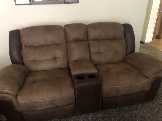 Mesa Brown Motion Console Loveseat Big Lots
