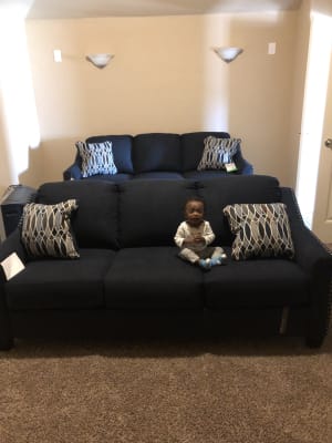 Signature Design By Ashley Creeal Heights Sofa In Ink Nebraska
