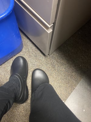 crocs on the clock black