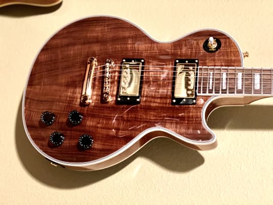 Epiphone Limited Edition Les Paul Custom Pro Koa Electric Guitar Natural Guitar Center