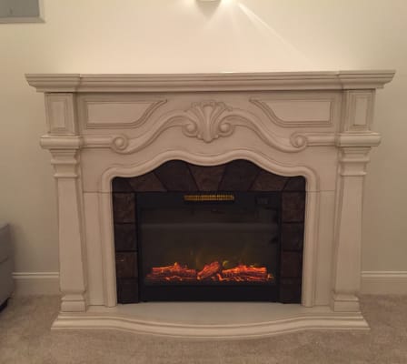 62 Grand White Electric Fireplace Big Lots