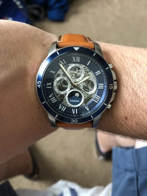Fossil Grant Sport Automatic Luggage Leather Watch 2024