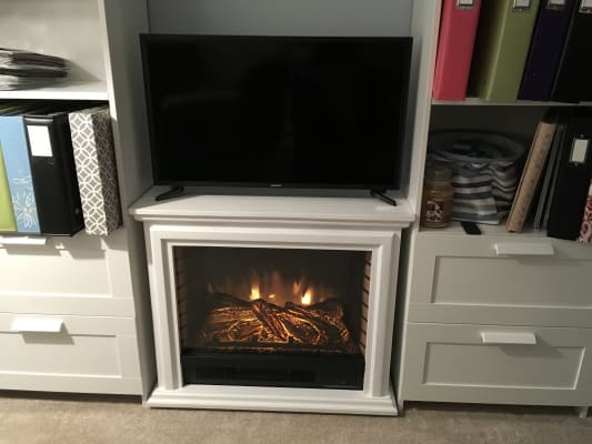 Sheridan Infrared Rolling Electric Fireplace White Glf 5002 50
