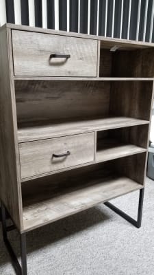Stratford Rustic Storage Bookcase With Drawers Big Lots
