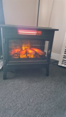 Duraflame Infrared Quartz Stove With 3d Flame Effect Black Bjs