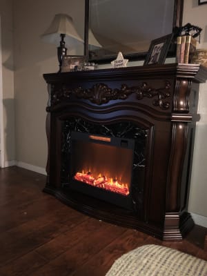 62 Grand Cherry Electric Fireplace Big Lots