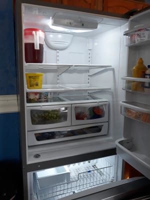 Mbf2258fez Maytag 32 5 8 22 07 Cu Ft Bottom Freezer Refrigerator Stainless Steel