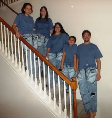 faux denim lounge pants
