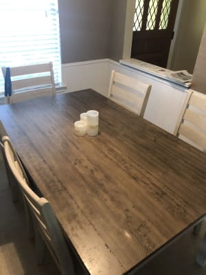 Signature Design By Ashley Skempton 7 Piece Dining Set In White
