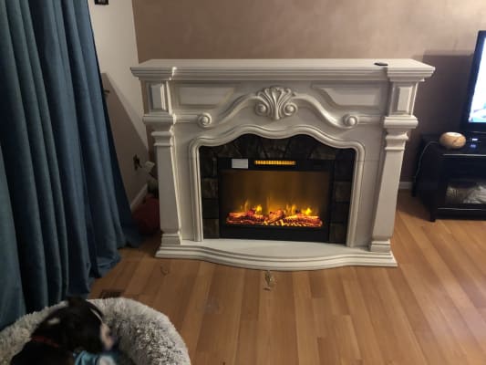 62 Grand White Electric Fireplace Big Lots