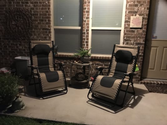 Wilson Fisher Brown Oversized Padded Zero Gravity Chair With Canopy Big Lots