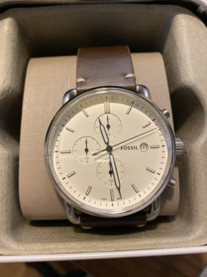 The Commuter Chronograph Brown Leather Watch
