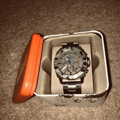 privateer sport chronograph smoke stainless steel watch