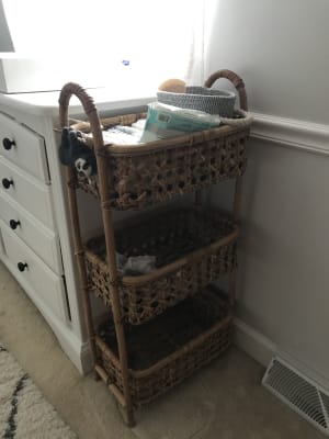 Natural Rattan Cane 3 Tier Farrah Storage Tower World Market