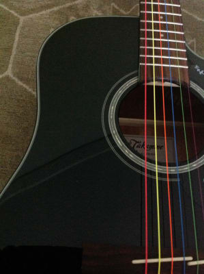 Dr Strings Hi Def Neon Multi Color Coated Lite Acoustic Guitar