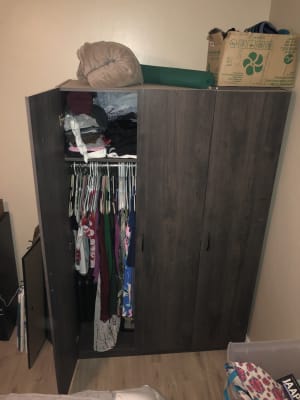 Ameriwood Rodeo Weathered Oak 3 Door Wardrobe Big Lots