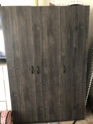 Ameriwood Rodeo Weathered Oak 3 Door Wardrobe Big Lots