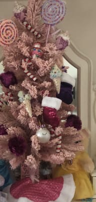 Winter Wonder Lane 4 Dancer Pink Flocked Pre Lit Artificial Christmas Tree Big Lots