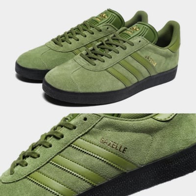 dark green gazelle trainers