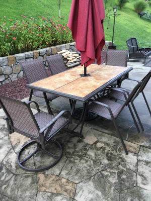 Wilson Fisher Ashford Tile Top Patio Table 64 X 40 Big Lots