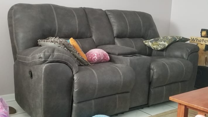 Stratolounger Stallion Gray Reclining Sofa Big Lots