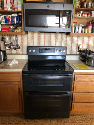 Jvm7195blts Ge 30 1 9 Cu Ft Over The Range Microwave 400 Cfm Stem Clean Black Stainless Steel