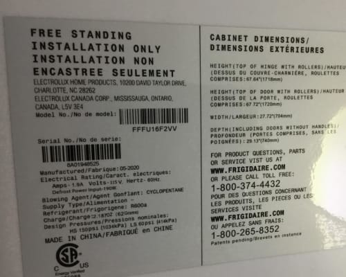 Frigidaire Fffu16f2vv 28 15 5 Cu Ft Freestanding Upright Freezer Brushed Stainless Steel