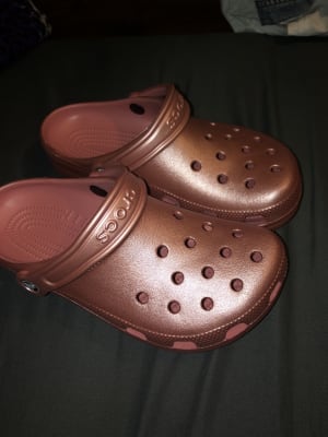 metallic crocs