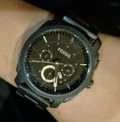 Machine Mid Size Chronograph Black Stainless Steel Watch Fs4682