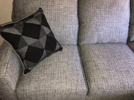 Signature Design By Ashley Brise Sofa With Chaise In Slate