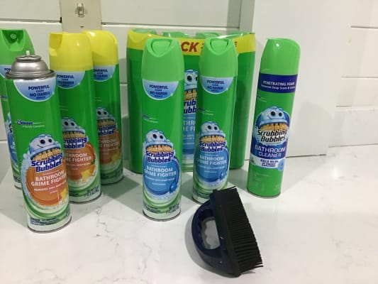 Bathroom Grime Fighter Aerosol Scrubbing Bubbles Products