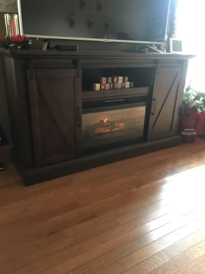 Chatham Barn Door Fireplace Tv Stand Console Bjs Wholesale Club